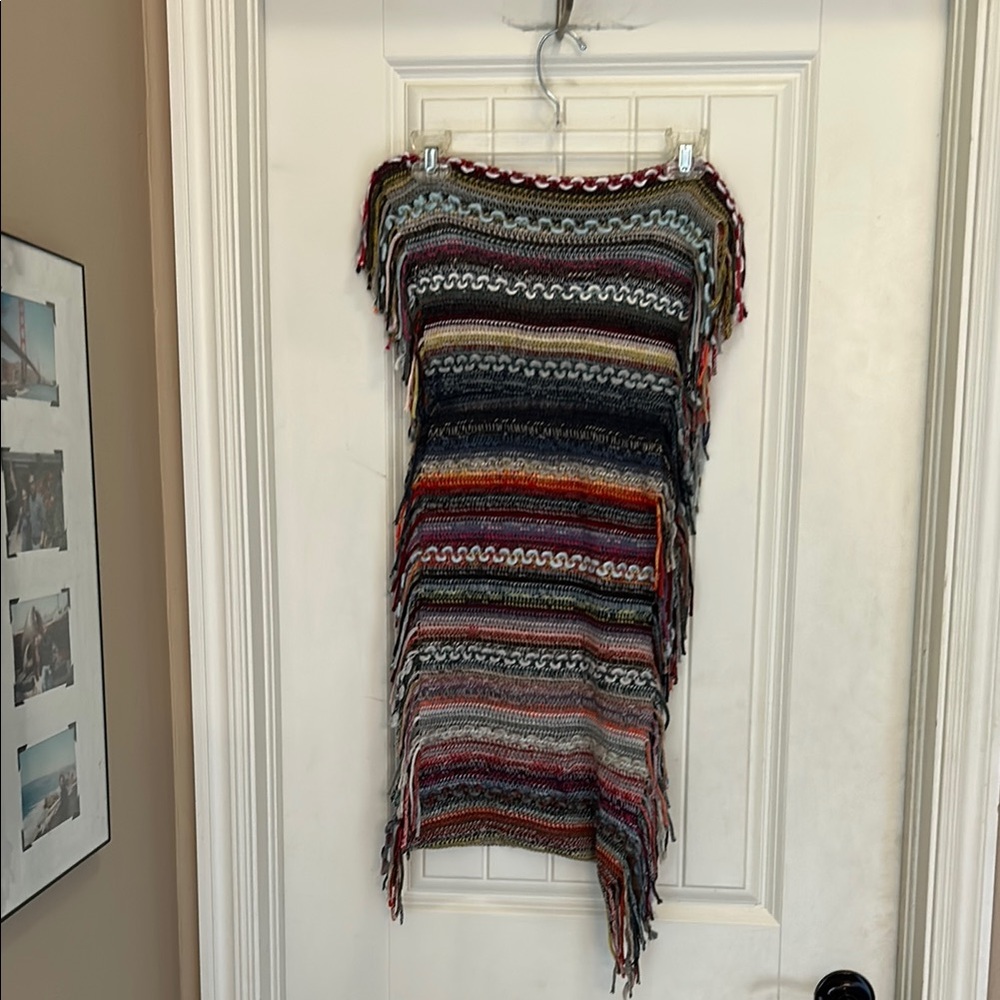 Boho hippie eternity Multicolor Knit scarf